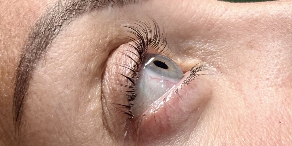 Lashes after a lash lift and tint by The Nail Editor